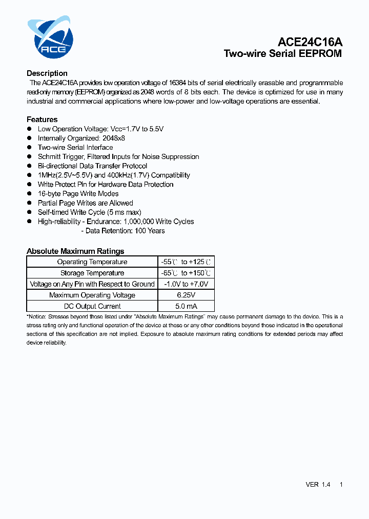 ACE24C16ATMUH_8124547.PDF Datasheet