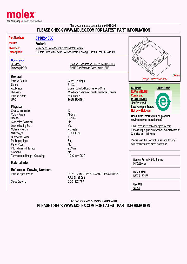 51102-1300_8124776.PDF Datasheet