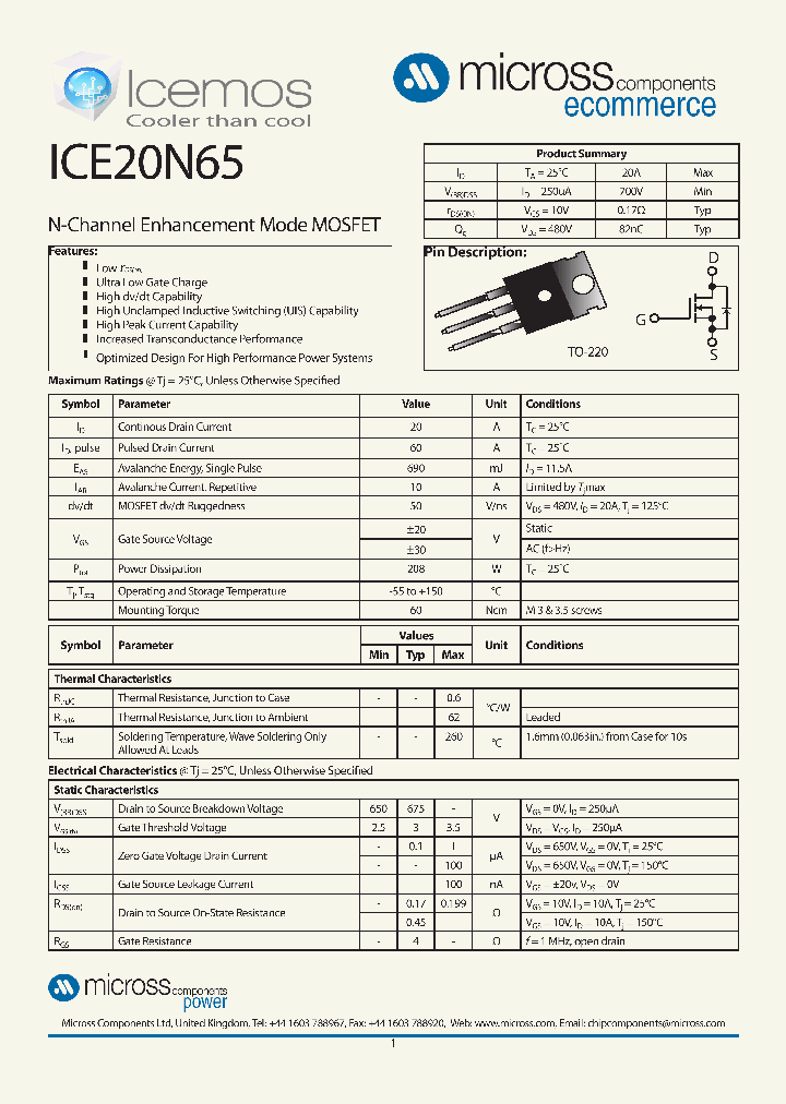 ICE20N65_8126034.PDF Datasheet