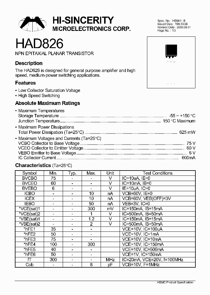 HAD826_8126208.PDF Datasheet