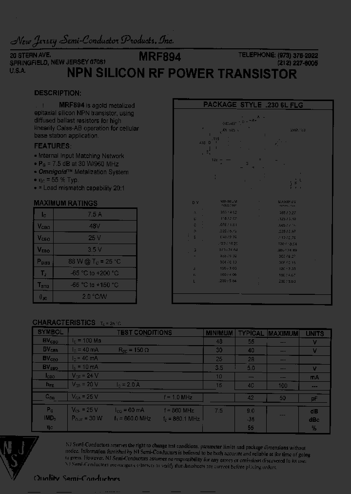 MRF894_8136644.PDF Datasheet