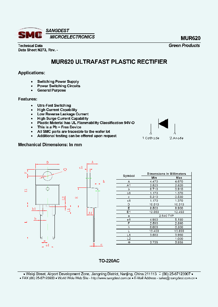 MUR620_8148160.PDF Datasheet