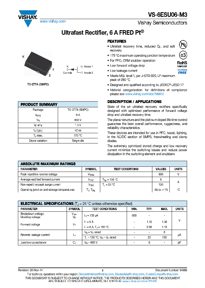 VS-6ESU06-M3_8149055.PDF Datasheet