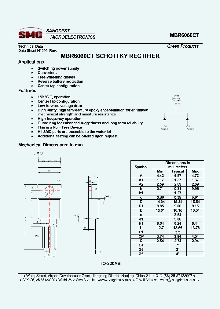 MBR6060CT_8153407.PDF Datasheet