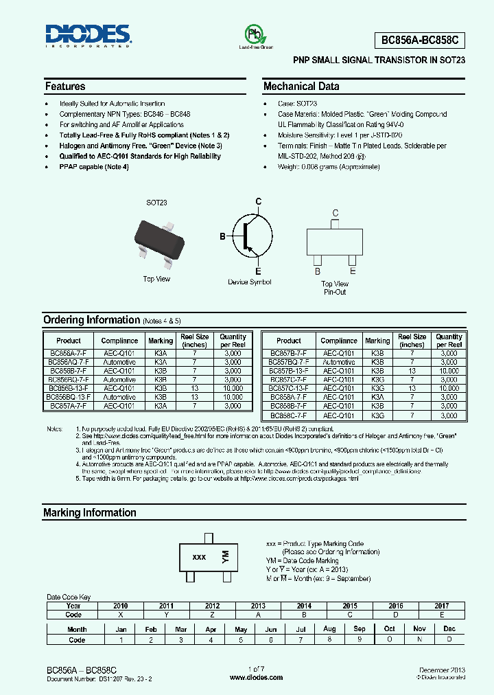 BC857B-7-F_8154858.PDF Datasheet