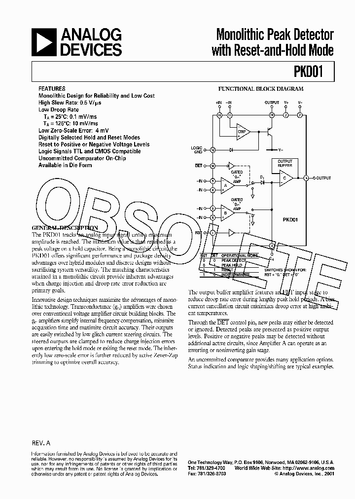 PKD01FPZ_8156472.PDF Datasheet Download --- IC-ON-LINE