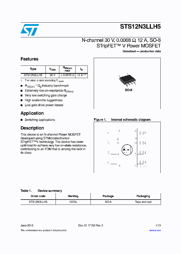 STS12N3LLH5_8158950.PDF Datasheet