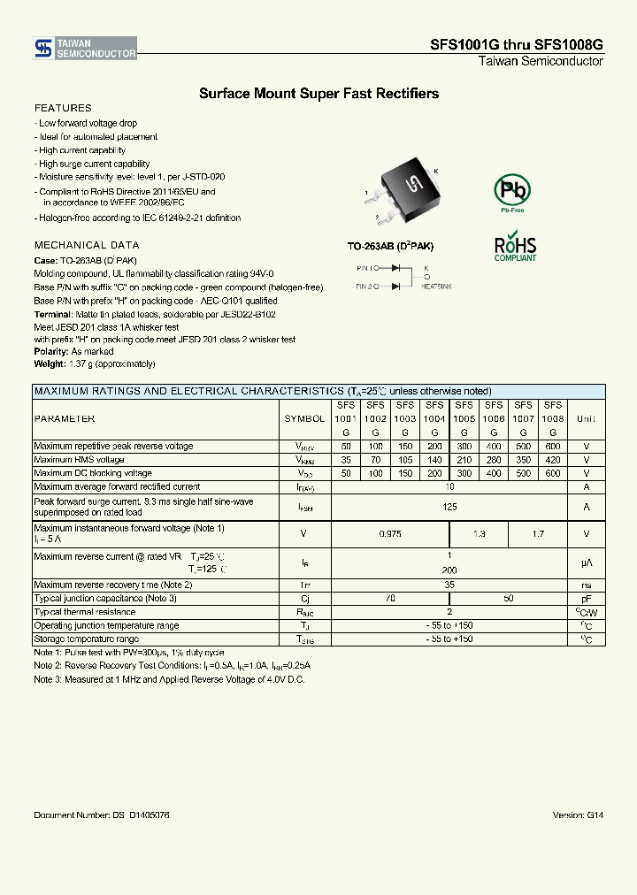 SFS1001G-14_8163755.PDF Datasheet