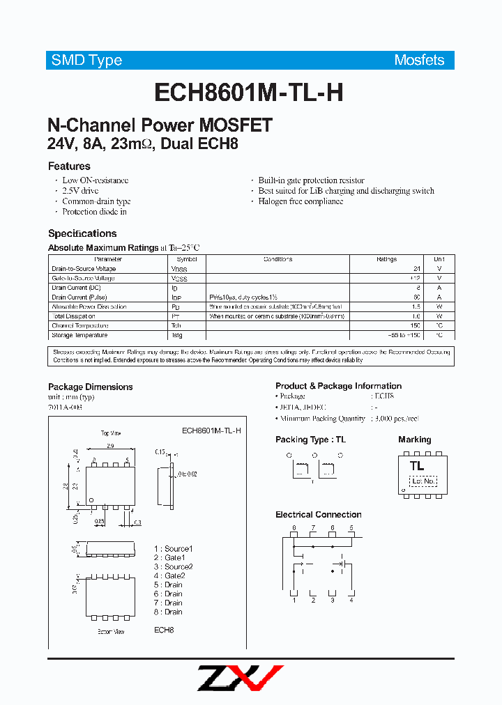 ECH8601M-TL-H_8170106.PDF Datasheet