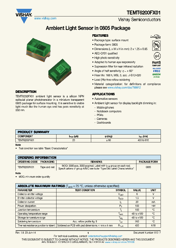 TEMT6200F_8171066.PDF Datasheet