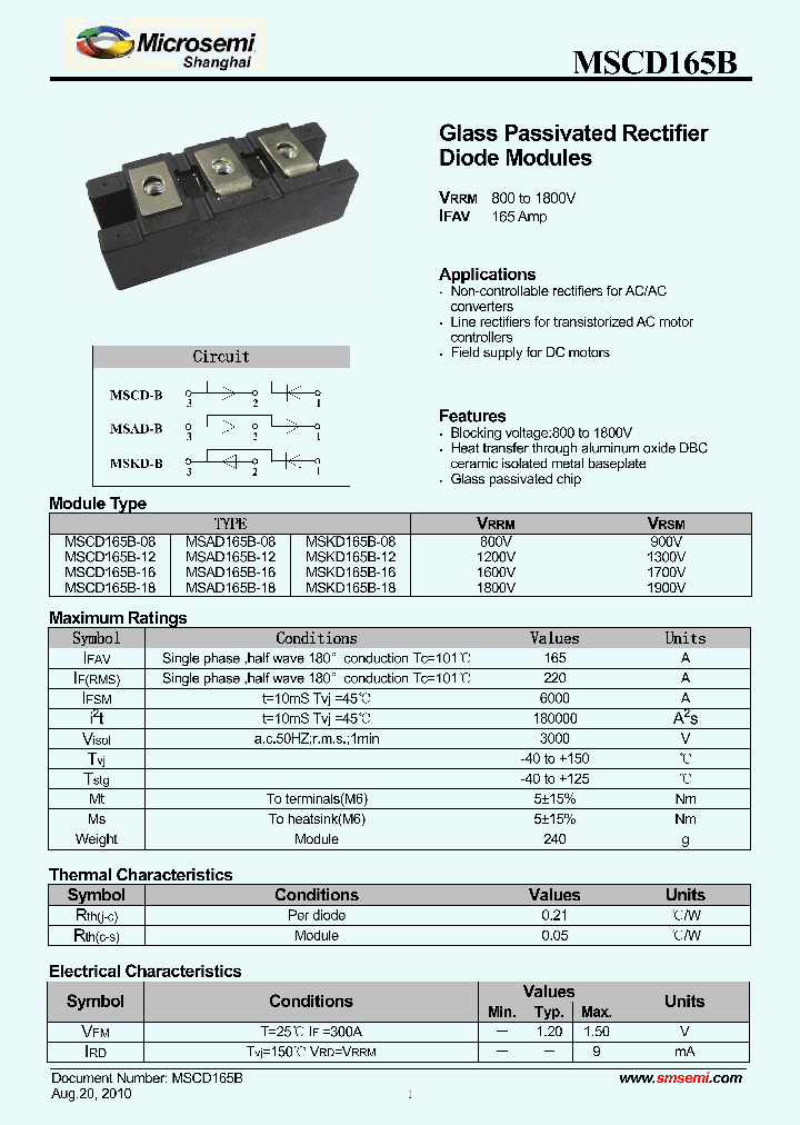 MSCD165B-08_8174741.PDF Datasheet