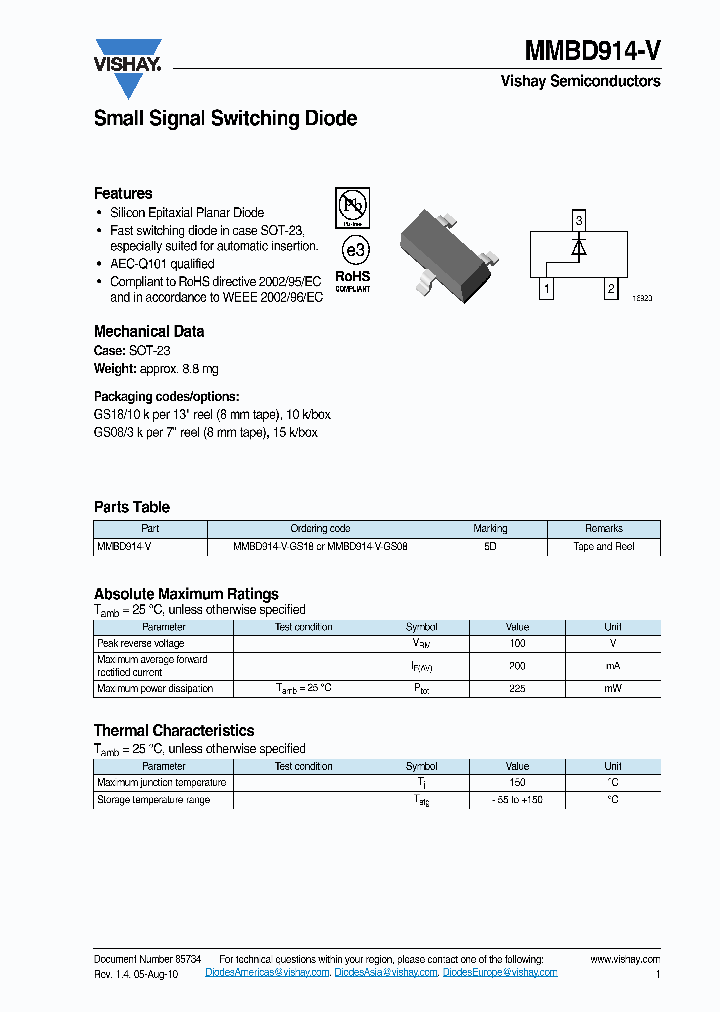 MMBD914-V-12_8174686.PDF Datasheet