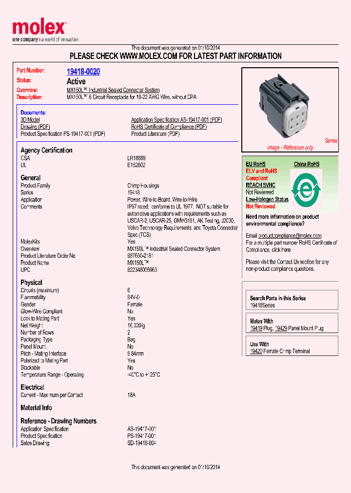 19418-0020_8186580.PDF Datasheet