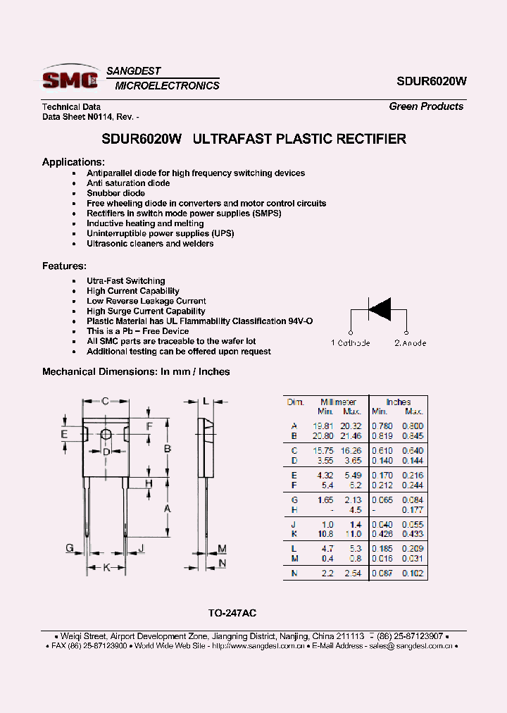 SDUR6020W_8189030.PDF Datasheet