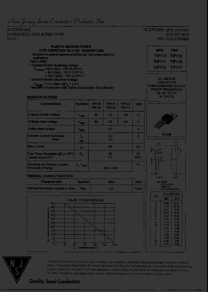 TIP110_8194652.PDF Datasheet Download