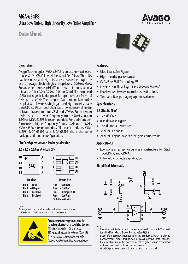 MGA-634P8-TR1G_8195491.PDF Datasheet
