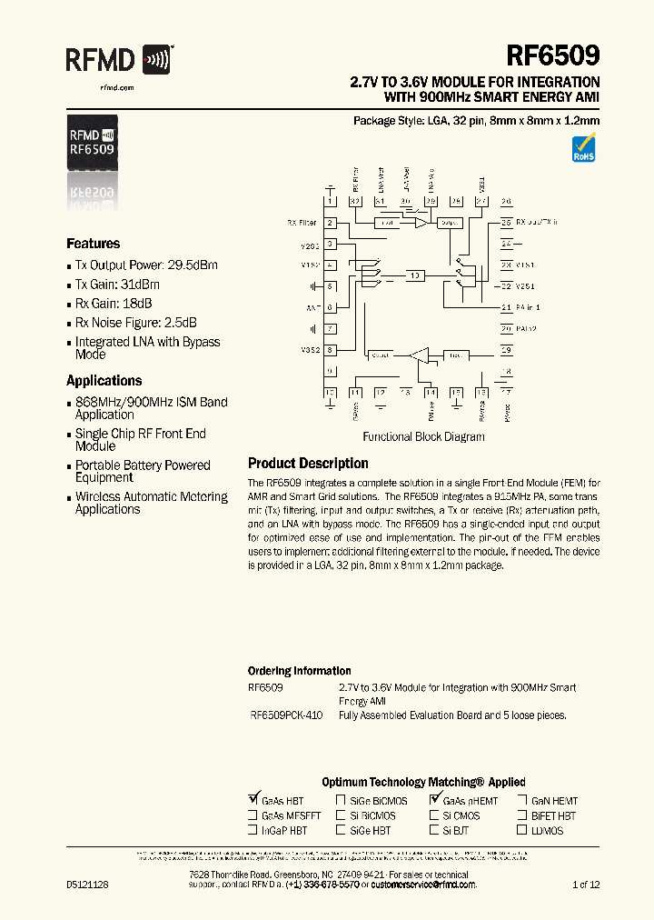 RF6509PCK-410_8202098.PDF Datasheet