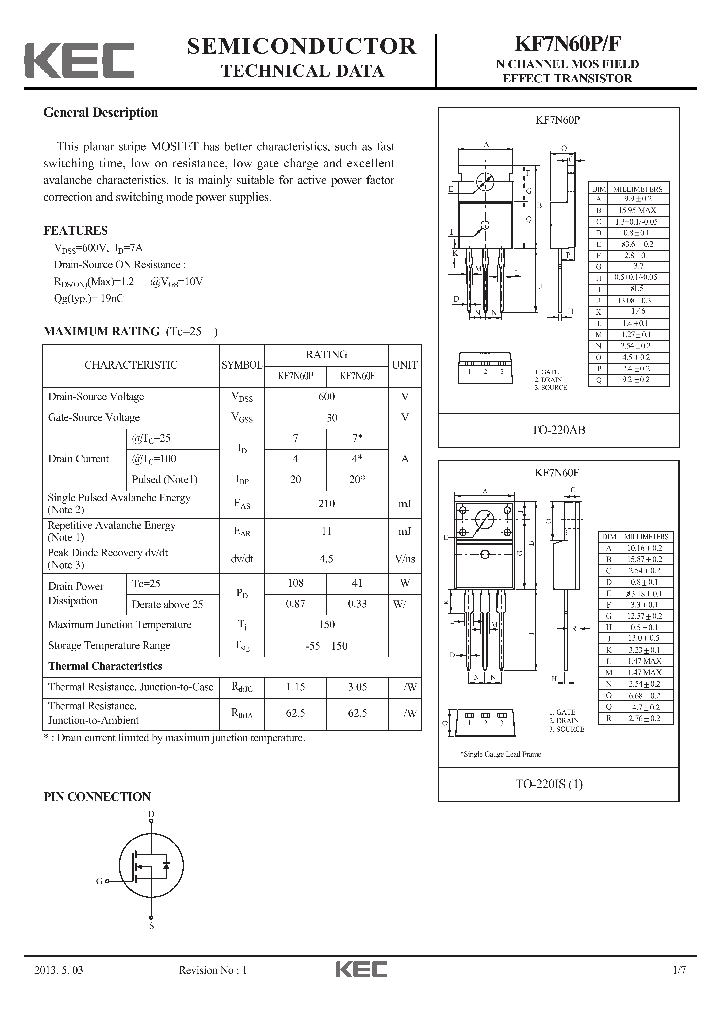 KF7N60P-15_8204494.PDF Datasheet