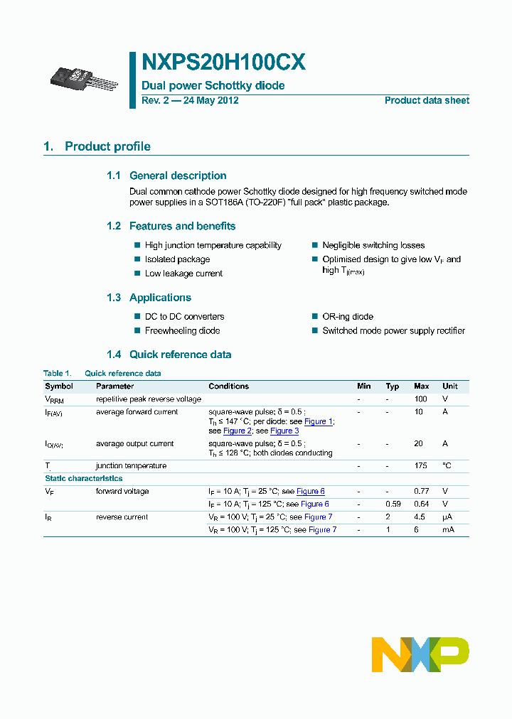NXPS20H100CX-15_8209578.PDF Datasheet