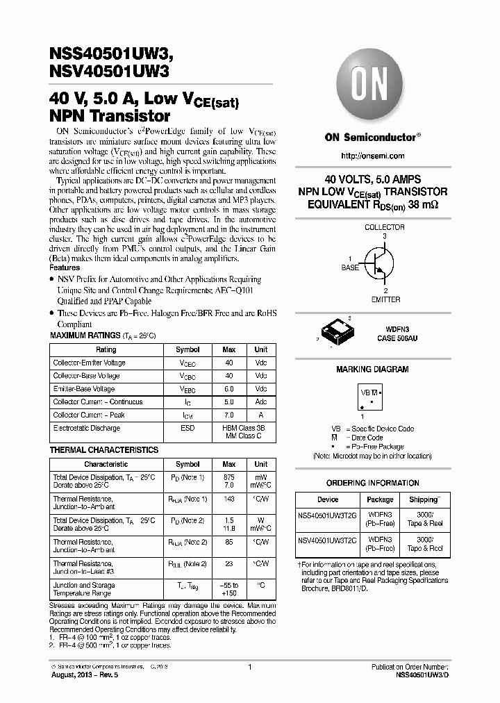 NSV40501UW3_8210125.PDF Datasheet