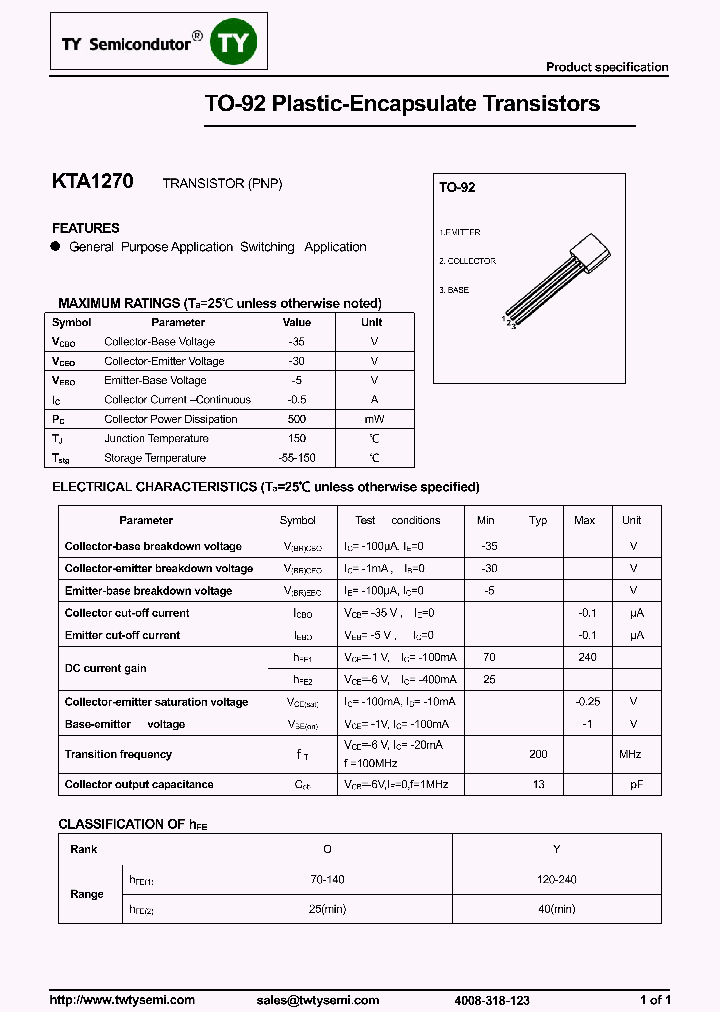 KTA1270_8213427.PDF Datasheet