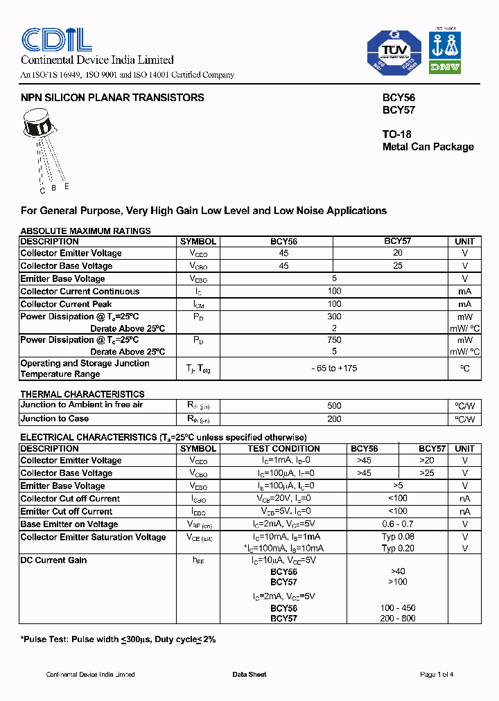 BCY56_8216364.PDF Datasheet