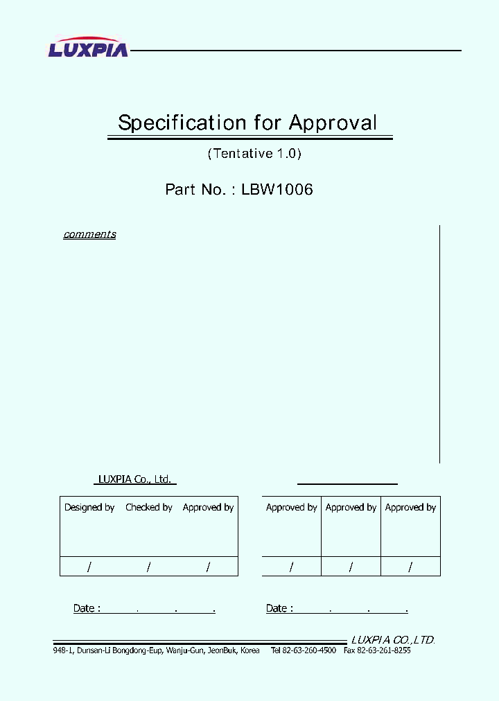 LBW1006_8220350.PDF Datasheet