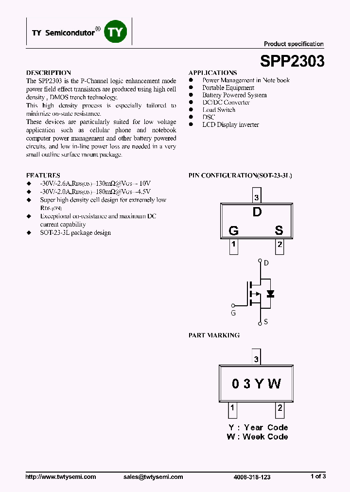 SPP2303S23RG_8221495.PDF Datasheet