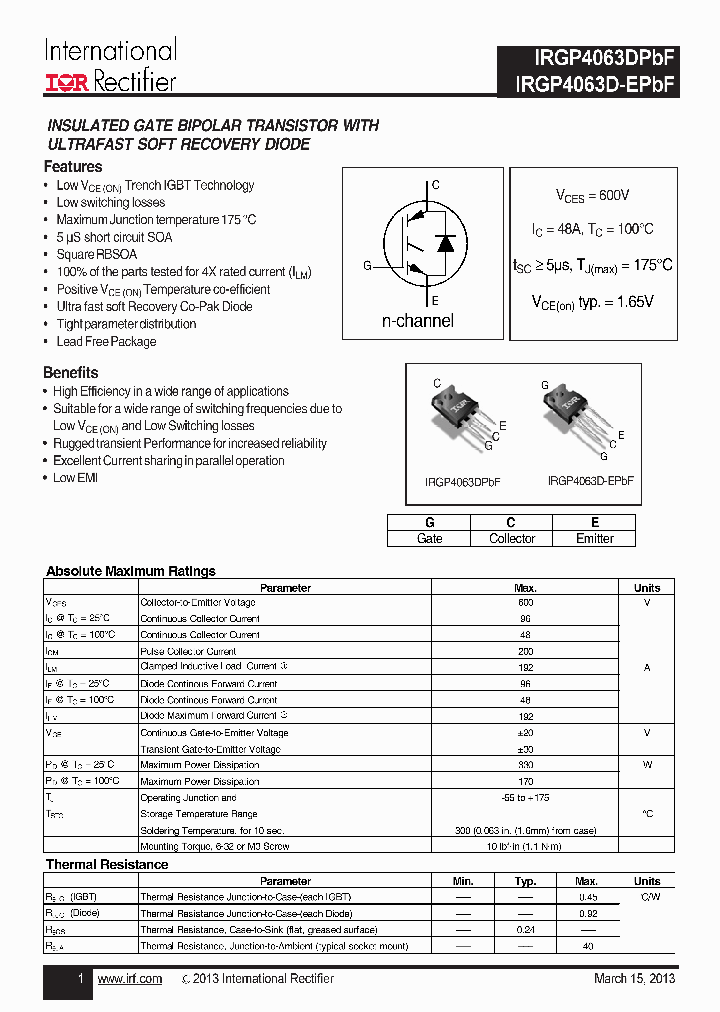 IRGP4063DPBF-15_8221985.PDF Datasheet