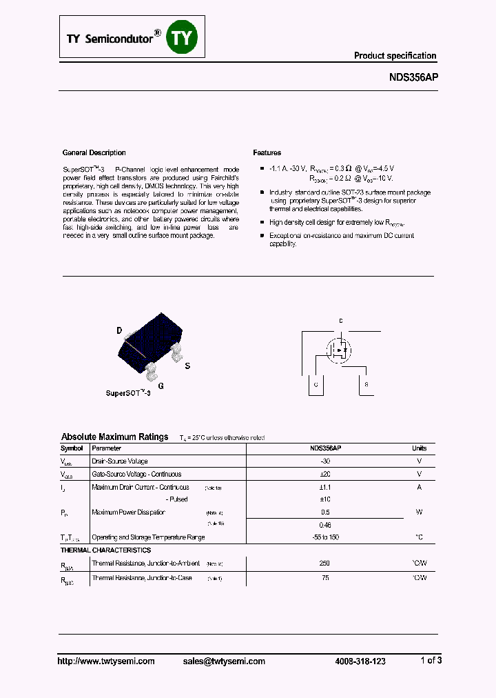 NDS356AP_8222710.PDF Datasheet