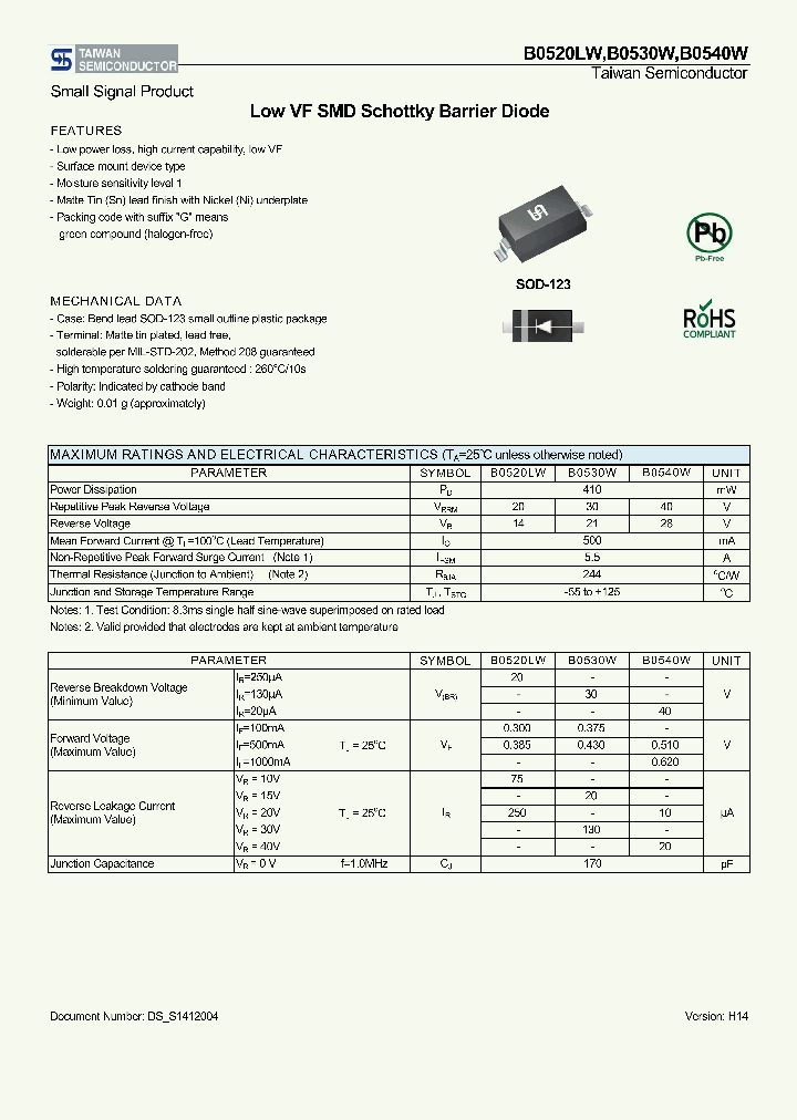 B0530W_8222946.PDF Datasheet