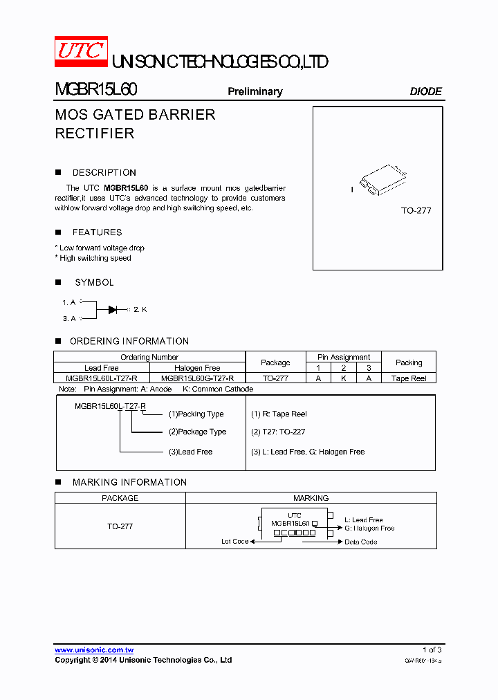 MGBR15L60G-T27-R_8223689.PDF Datasheet