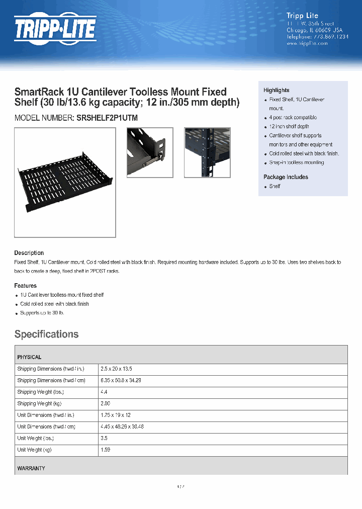 SRSHELF2P1UTM_8223937.PDF Datasheet
