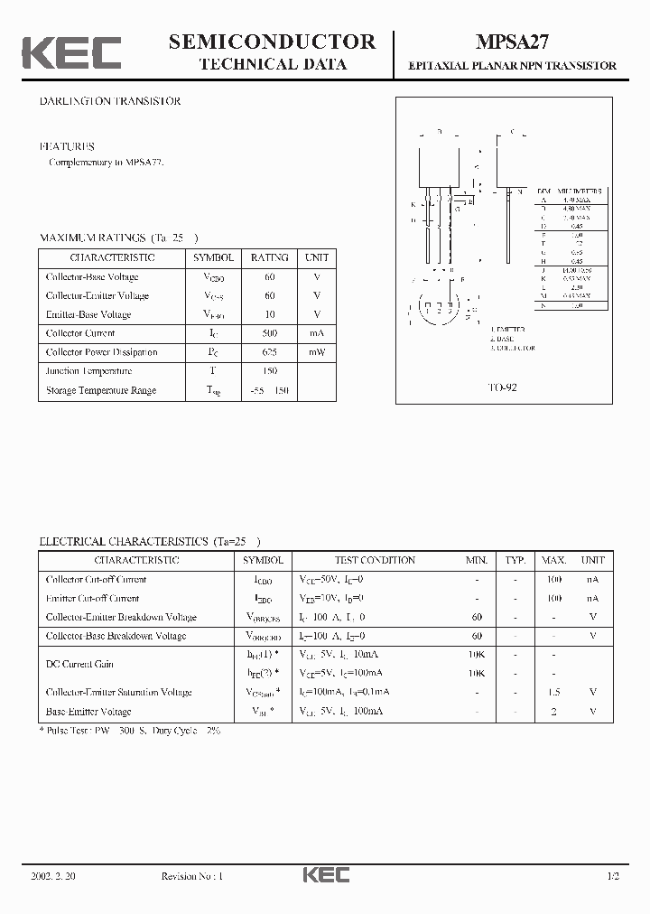 MPSA27-15_8224772.PDF Datasheet