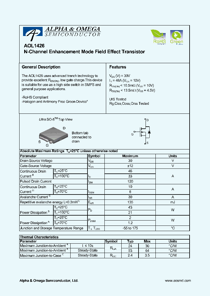 AOL1426_8226584.PDF Datasheet