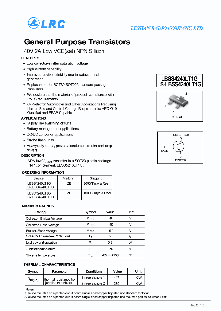 LBSS4240LT1G-15_8229213.PDF Datasheet