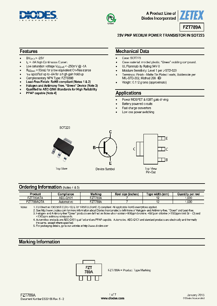 FZT789ATA_8230543.PDF Datasheet