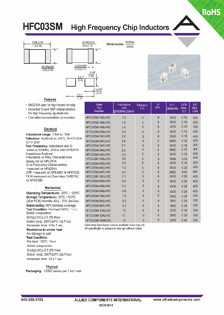 HFC03SM-2N7J-RC_8232326.PDF Datasheet