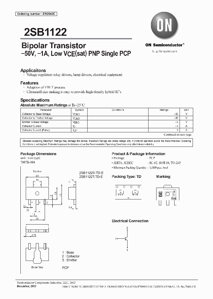 2SB1122T-TD-E_8234498.PDF Datasheet