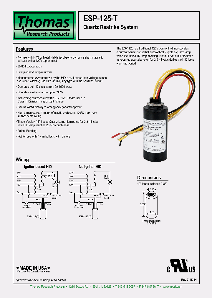 ESP-125-T_8235215.PDF Datasheet