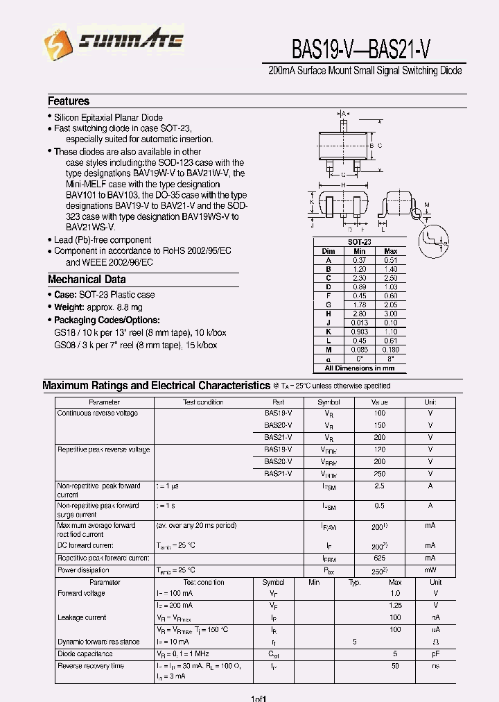 BAS21-V_8241607.PDF Datasheet