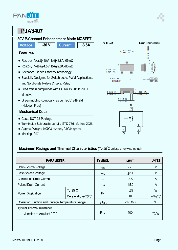 PJA3407_8243735.PDF Datasheet