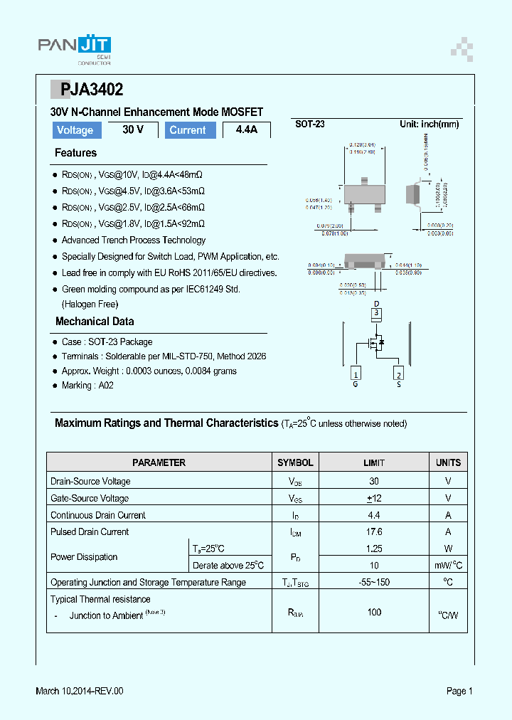 PJA3402_8243730.PDF Datasheet