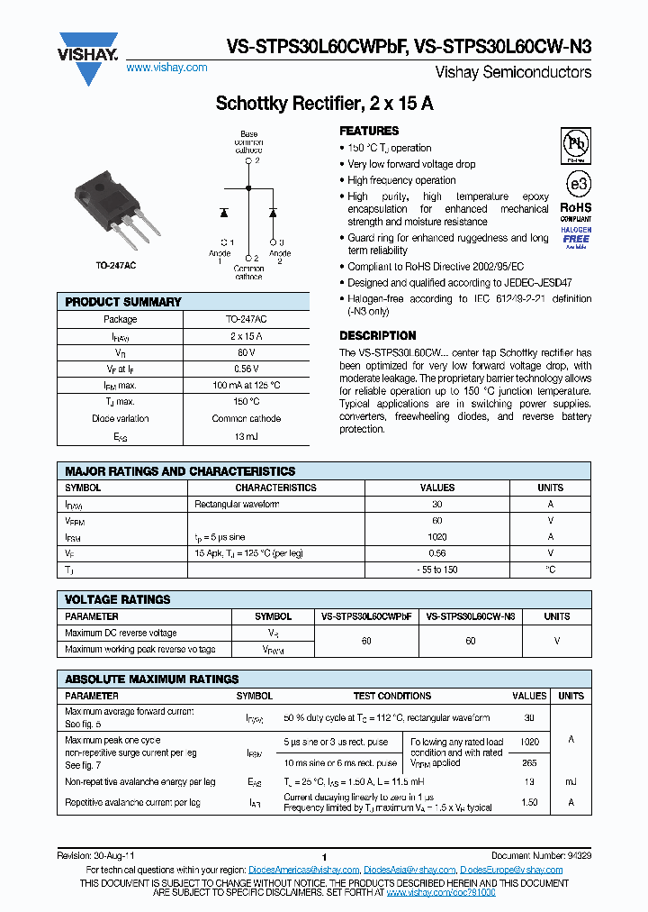 VS-STPS30L60CW-N3_8244464.PDF Datasheet