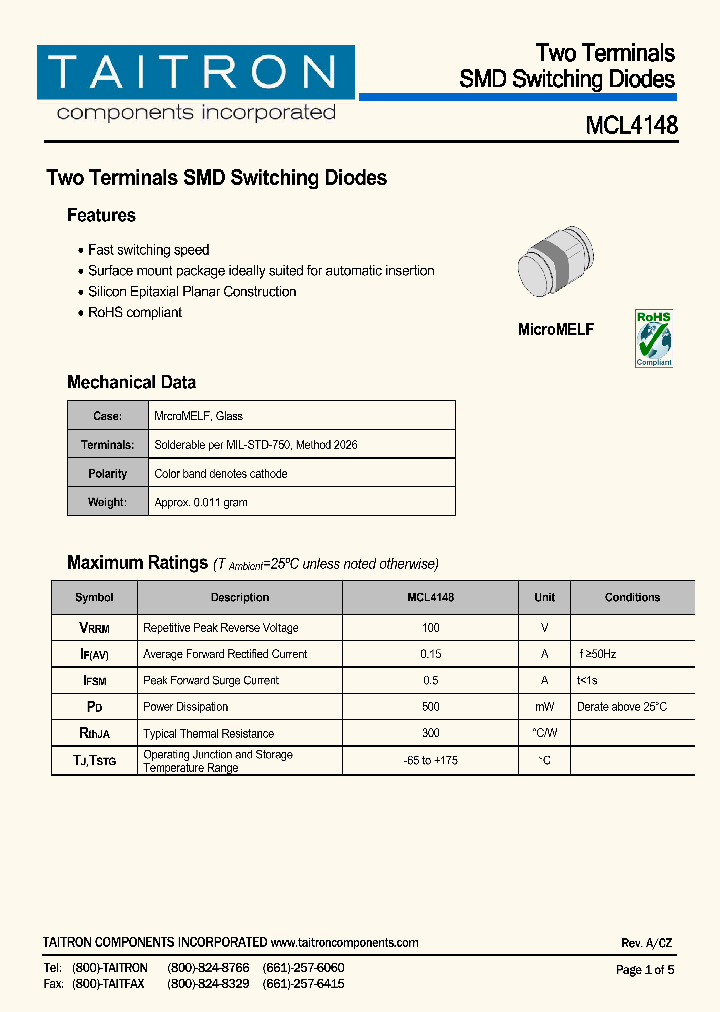 MCL4148_8249145.PDF Datasheet