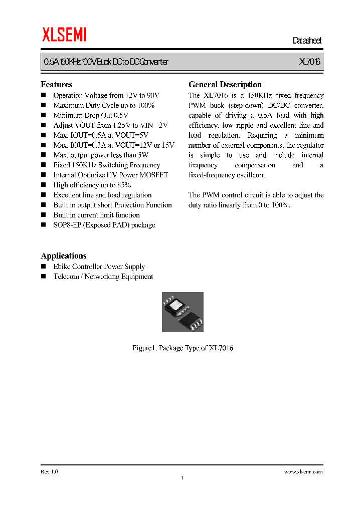 XL7016_8252890.PDF Datasheet Download --- IC-ON-LINE