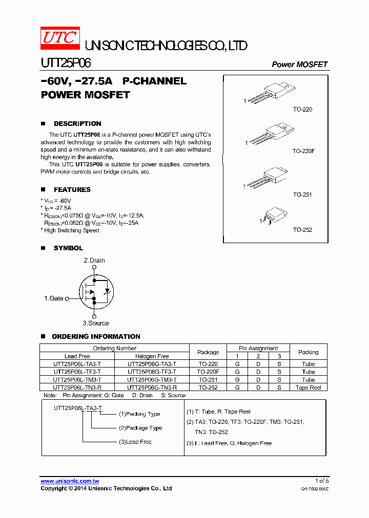 UTT25P06-15_8255260.PDF Datasheet