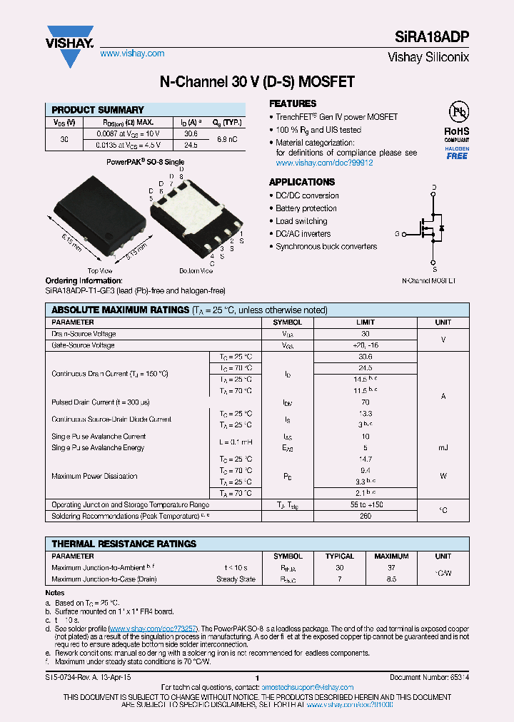 SIRA18ADP_8255453.PDF Datasheet