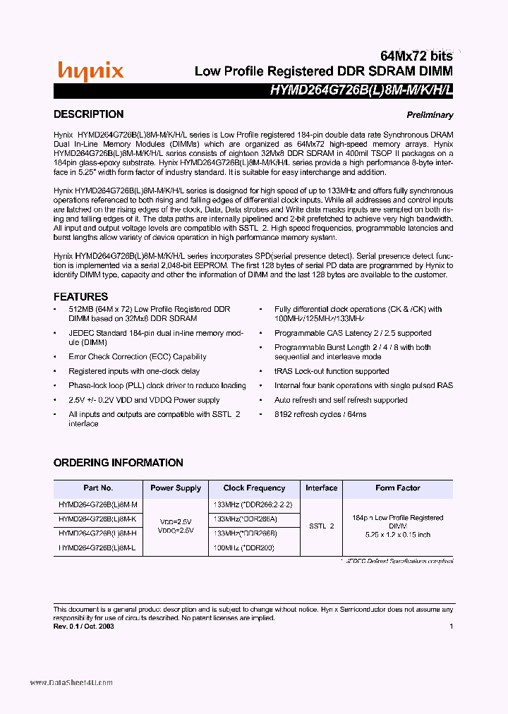 HYMD264G726BM8M-H_7855677.PDF Datasheet