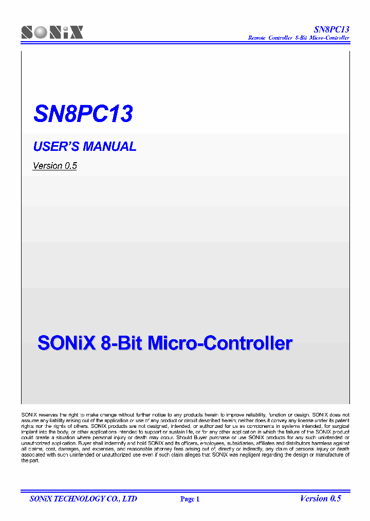 SN8PC13_7861668.PDF Datasheet
